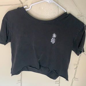 Xs Gray billabong short sleeve w/ pineapples